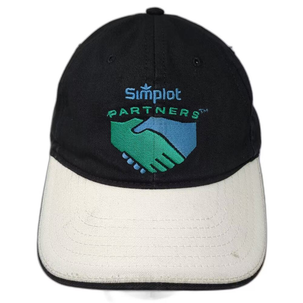 Legendary Headwear Baseball Cap Black White OS Slideback Simplot Partners Hat
